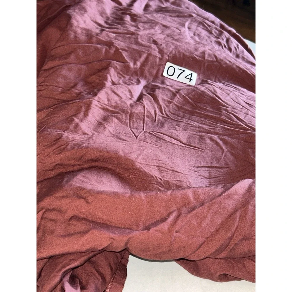 QUINCE BAMBOO DUVET MAROON QUEEN